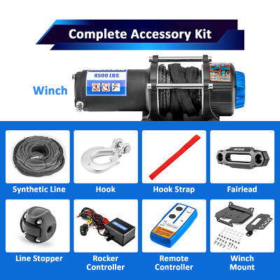 For 14-19 Polaris RZR 900/1000/XP Turbo UTV 4500lb Electric Winch Mount Combo