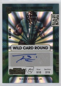 2021 Panini Contenders Wild Card Round Travis Etienne Jr #112 Rookie Auto RC