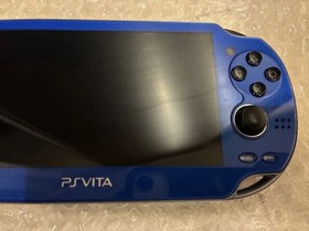 SONY Playstation PS Vita PCH-1000 Console Sapphire Blue w/ Charger +4GB card