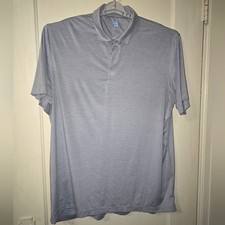 Johnnie O Polo Shirt Men's XL Gray Featherweight Poly Stretch Golf XL
