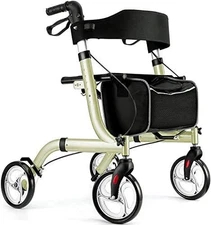 Winlove Rollator Walker – Folding Aluminum Mobility Aid With Seat & 8" Wheels