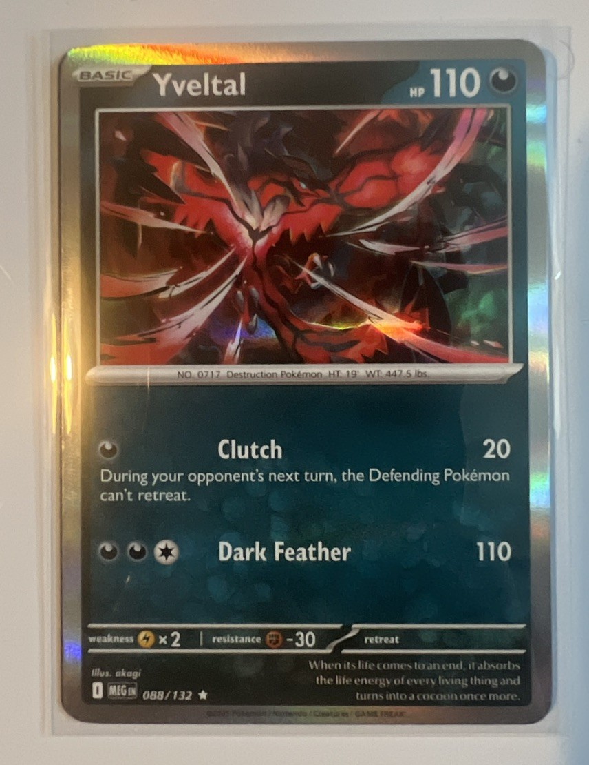 Yveltal 088/132 Reverse Holo ME01: Mega Evolution Pokemon Card English NM (L)