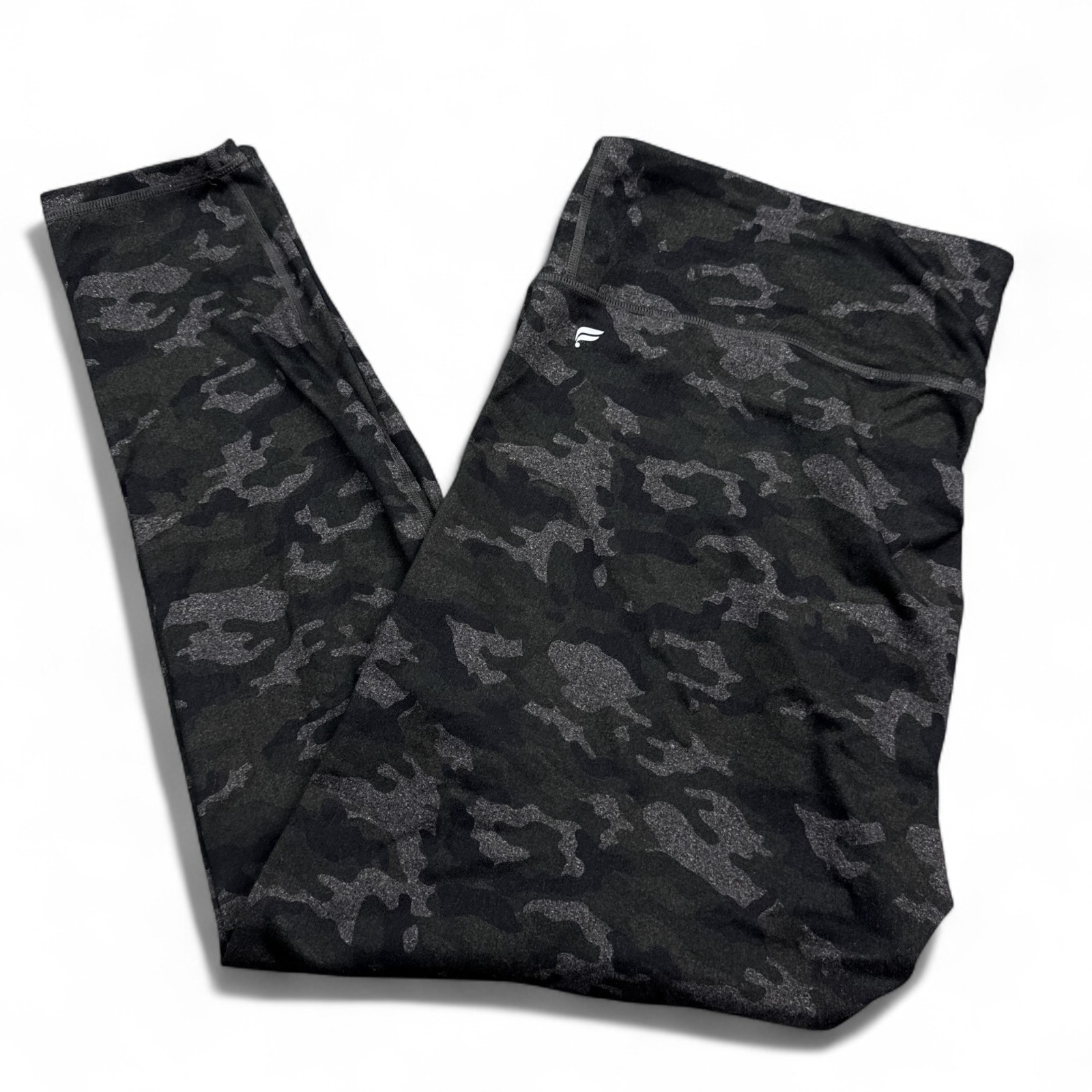 Fabletics Power Hold Leggings Womens Plus Size 1X Gray Camo Athletic Activewear