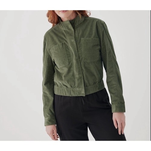Chaqueta Bomber Pact Pana Para Mujer M Verde Oliva Algodón Orgánico Nueva Con Etiquetas - Imagen 2 de 9