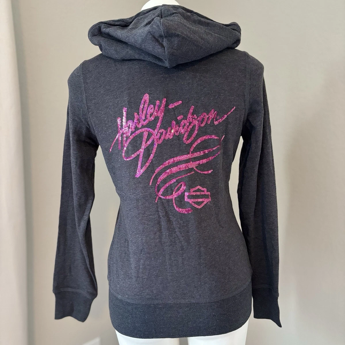 Sweat à capuche Harley-Davidson pour femmes avec strass