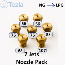 Propane Lp Conversion Kit 7 Nozzles M6 X 0.75 Thread 7mm Head Propane Lp Conversion Kit 7 Nozzles M6 X 0.75 Thread 7mm Head
