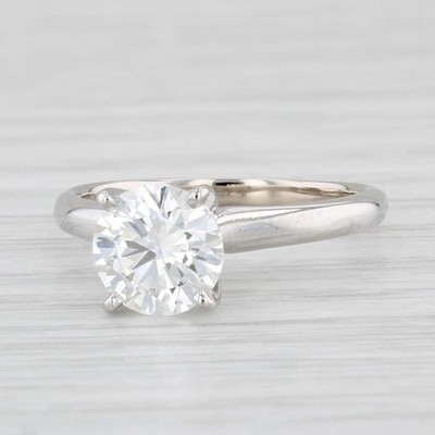 Forevermark 1.30ct VVS1 Round Solitaire Diamond Engagement Ring 14k White Gold