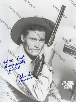 Chuck Connors Schütze Actor Baseball Basketball Signiert Foto 11 '' X8 '' .