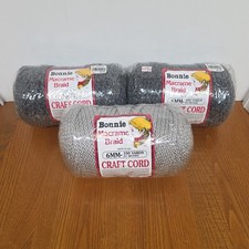 Lot Of 3 Pepperell Bonnie Macrame Braid 6mm 100 Yards 1 Shadow  2 Slate