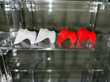 Timpo Toys / Toyway White  Red Cavalry Saddles 4 Total