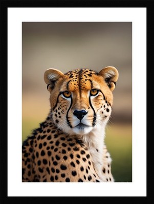 Kühner Gepard gerahmtes Wandbild Poster Leinwanddruck Bild