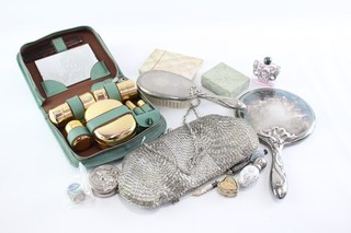 Women's Vanity Items Antique Vintage Accessories Mother Of Pearl/ Beadwork