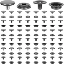 100 Pcs 15Mm Stainless Steel Snap Fastener Kit, Snap Buttons, Heavy Duty Button