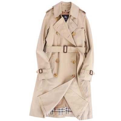 Burberry London Coat With Liner Trench 100% Cotton Womens 38 (M) Used MOLO-0