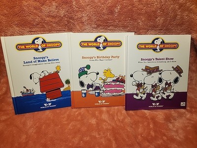 3 The World Of Snoopy Worlds Of Wonder Books WOW 8'' No cassettes EUC