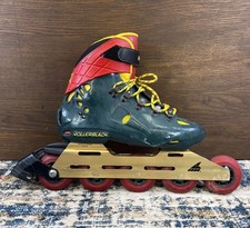 Vtg RollerBlades Fusion 10k Sz 27 Eu Sz 9 US Green In Line Italy Made Rare