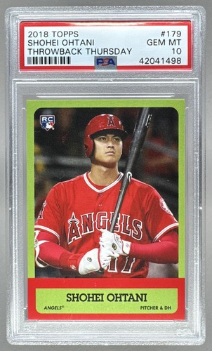 42041498 Shohei Ohtani 2018 Topps Throwback Thursday #179 Rookie RC PSA 10