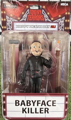 NECA Toony Terrors Babyface Killer Figure Happy Death Day 2U Bonus Backdrop