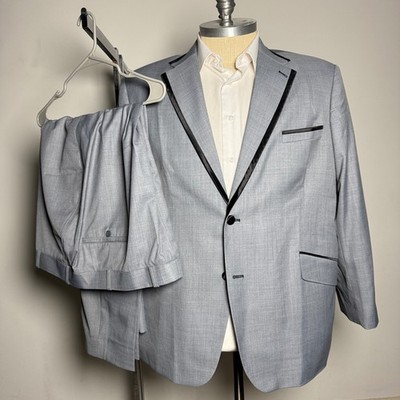 Tailor Custom (John Lewis) Light Blue Suit Jacket Pants Set 56S 44W