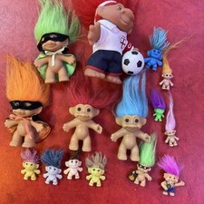 1980/90s VINTAGE TROLLS TOYS Various Sizes and Colours 15 In Total