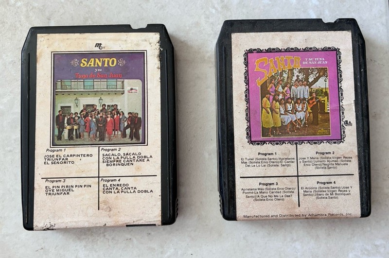2 Santo y Su Tuna de San Juan 8 Track Cartridge Tape - Alhambra