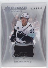 2023 Upper Deck Ultimate Collection Rookies Jersey 34/599 Ryker Evans #114 02v3