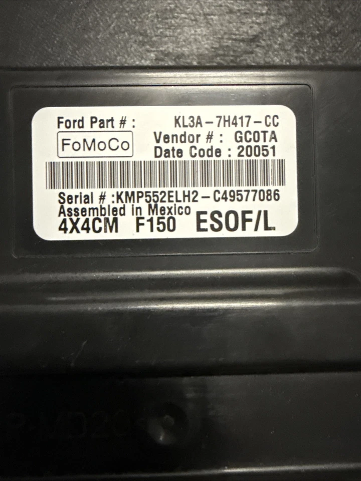 2019-2020 Ford F150 Transfer Case Control Module TCM  OEM KL3A-7H417-CC #52 - Image 2 of 4