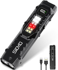 1500 Lumens EDC Flashlight, LED Small Flashlight Ultra-Slim Flat Shape Type-C...