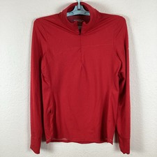 Saucony Womens Jacket Sz XS Long Sleeve Soft 1/4 Zip Comfort Red Excellent