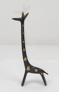 Brass/Bronze? Figurine Giraffe Walter Bosse Era Sculpture