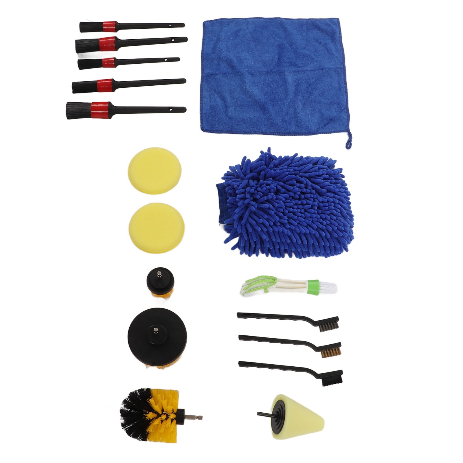 17pcs Professional Auto Detailing Brush Kit For Car Interior Exterior Cleaning