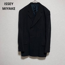 ISSEY MIYAKE Double Jacket Size 5 Black from Japan