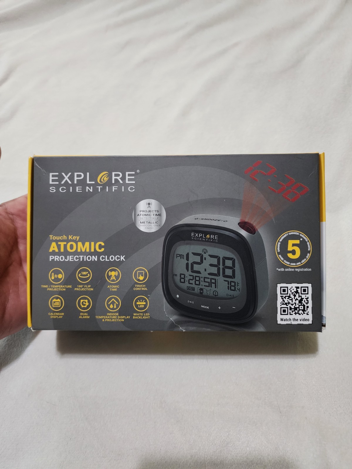 Explore Scientific RDP-3007 Touch Key Atomic Projection Clock NEW