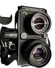 Koni Omegaflex M Doppelobjektiv Mittelformat Kamera 90mm F3.5 konica Hexanon Obj