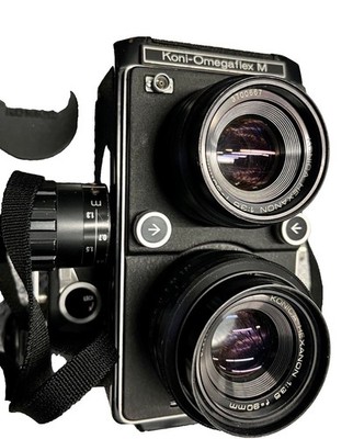 Koni Omegaflex M Doppelobjektiv Mittelformat Kamera 90mm F3.5 konica Hexanon Obj