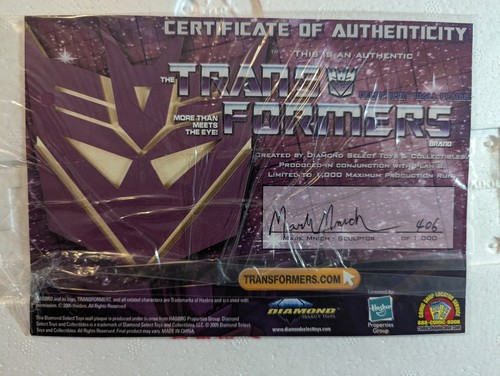 Transformers 14 Inch Wall Plaque - Decepticon Logo Wall Plaque #406 Of 1000 - Picture 5 of 7