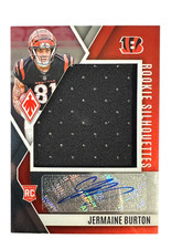 2024 Panini Phoenix Jermaine Burton Rookie Silhouettes RC Jersey Auto # /299 🔥