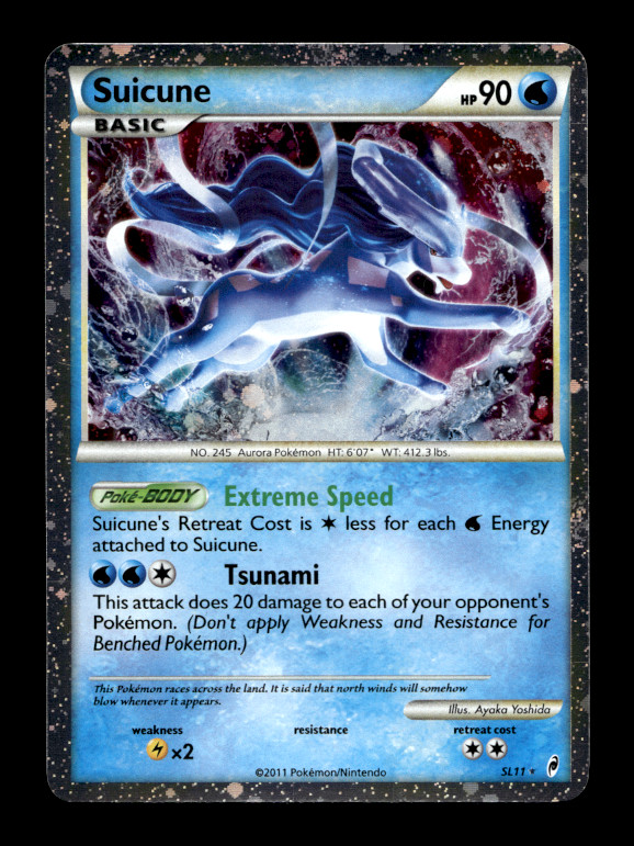 Suicune (Shiny) Shiny Holo Rare Call of Legends SL11 NM