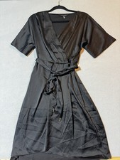 NWOT White House, Black Market Black Satin Little Black Dress, Size S