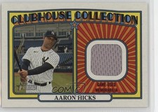 2021 Topps Heritage Clubhouse Collection Relics Aaron Hicks #CCR-AH 8k4