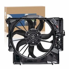 Engine Radiator Cooling Fan Assembly Compatible with BMW 335i 2007 17427545366