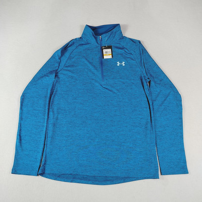Under Armour Pullover Mens Small Blue UA Tech 2.0 1/2 Zip Long Sleeve Athletic