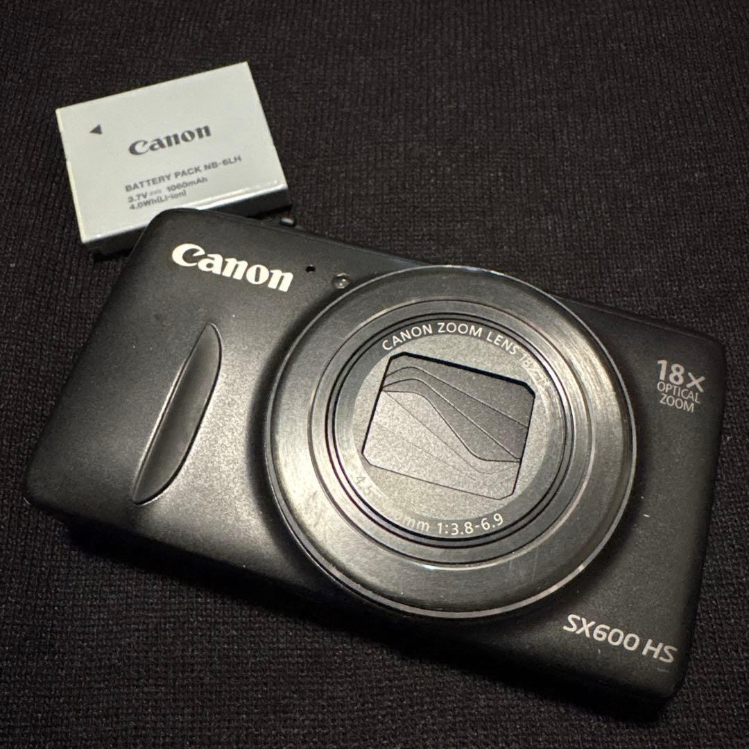 Canon PowerShot SX600 HS Compact Digital Camera Black Tested Excellent Condition