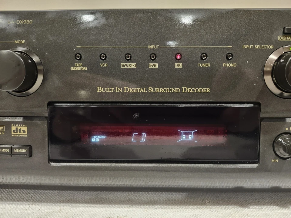 Technics SA-DX930 AV Control Stereo Receiver Black No Remote Tested & Working - Image 4 of 4