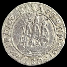 Indias Neerlandesas República de Batavia 1/8 florín Batavorum 1802 en muy buen estado