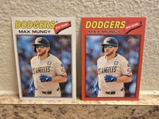 2026 Topps Heritage #158 Max Muncy SP Red Border & Base Los Angeles Dodgers