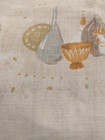 Vintage tablecloth 100% linen, wine and vinegar bottle pattern, 49-1/2" x 64" — photo 4
