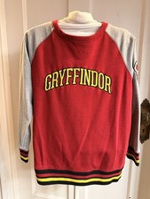 Harry Potter Gryffindor Kids XL Raglan Sweatshirt Red Gray Universal Studios