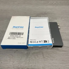 RayCue 6 in 2 USB C Hub Adapter for Mac Gray Model 4602