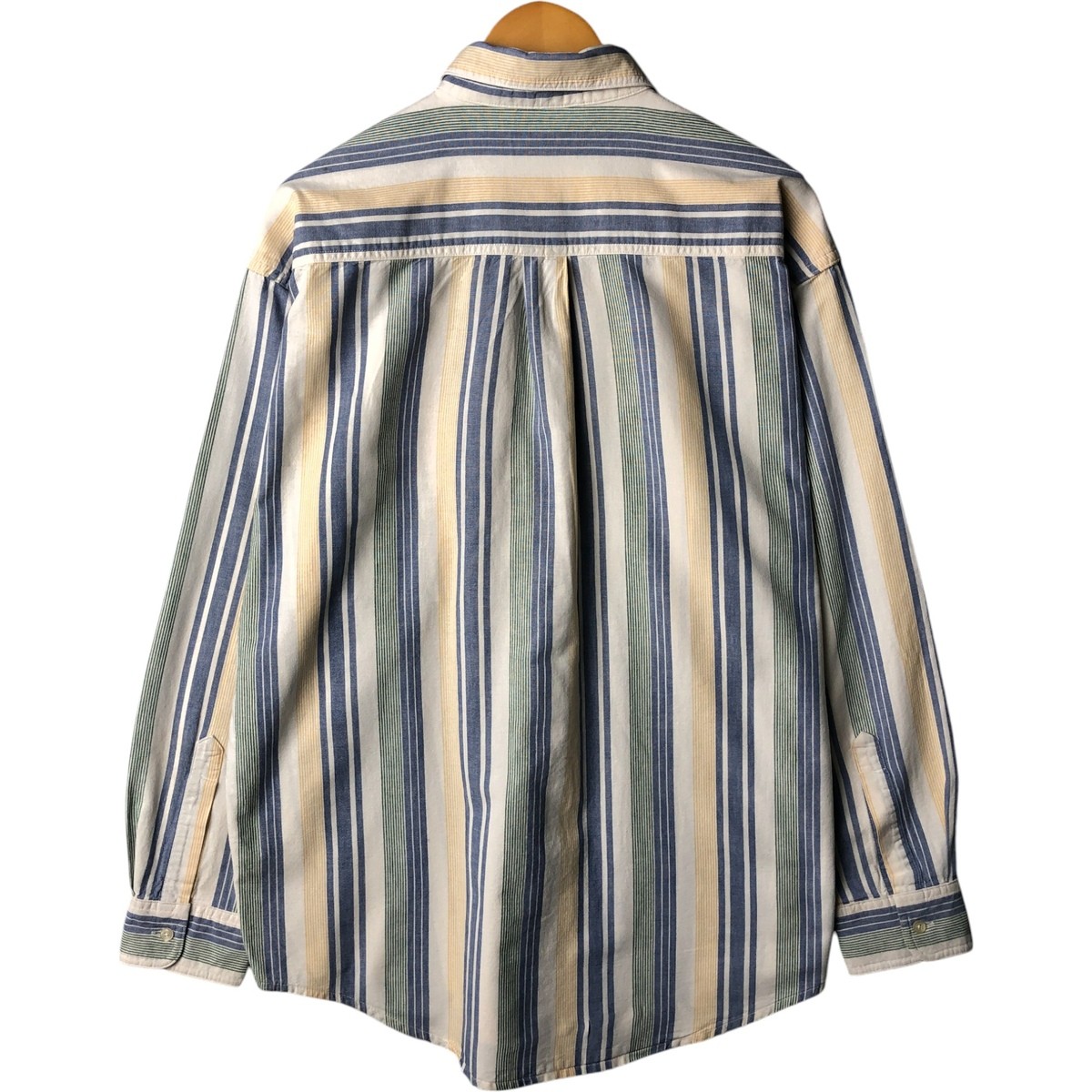 Vintage 80'S-90'S LL Bean long-sleeved button-down striped shirt